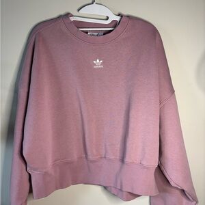 Adidas  Easentials Pink Cropped Sweatshirt Size S‎